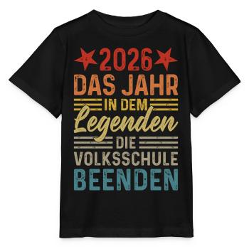 2026 Ending the Year in the Legends of Elementary School - Stanley/Stella MINI CREATOR Kids’ T-Shirt - black - Front - Mikhail (115cm)