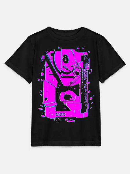 Techno Rave Tape Neon Lautsprecher - Stanley/Stella Kinder T-Shirt MINI CREATOR - Schwarz
