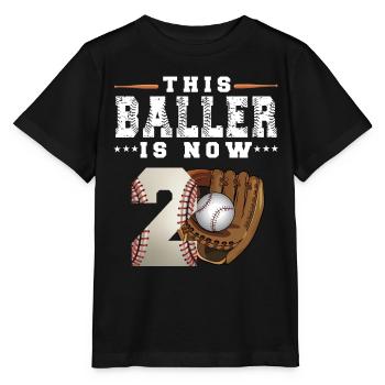 Ce Baller est maintenant 2 Baseball 2nd Birthday - T-shirt bio MINI CREATOR Stanley/Stella Enfant - noir - Devant - Mikhail (115cm)