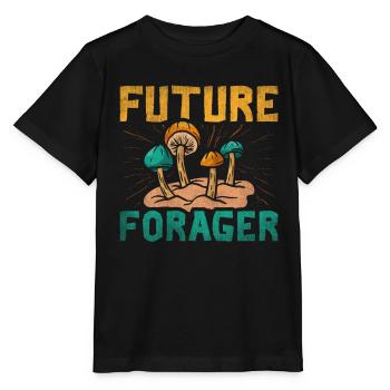 Future Forager Foraging Mushroom Hunting - Stanley/Stella MINI CREATOR Kids’ T-Shirt - black - Front - Mikhail (115cm)