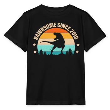 Rawrsome Since 2019 T-Rex 4th Birthday - Stanley/Stella MINI CREATOR Kids’ T-Shirt - black - Front - Mikhail (115cm)