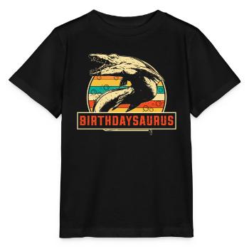 Rawrsome Since 2013 Mosasaurus 10th Birthday - Stanley/Stella MINI CREATOR Kids’ T-Shirt - black - Front - Mikhail (115cm)
