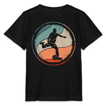Footballer Football Player Retro Football Player - Stanley/Stella MINI CREATOR Kids’ T-Shirt - black - Front - Mikhail (115cm)