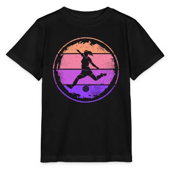 Fußballer Fußballspieler Frauen Mädchen Fußball - Stanley/Stella Kinder T-Shirt MINI CREATOR  - Schwarz - Vorne - Mikhail (115cm)