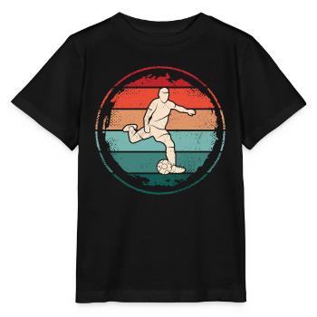 Fußballer Fußballtrainer Retro Fußballspieler - Stanley/Stella Kinder T-Shirt MINI CREATOR  - Schwarz - Vorne - Mikhail (115cm)