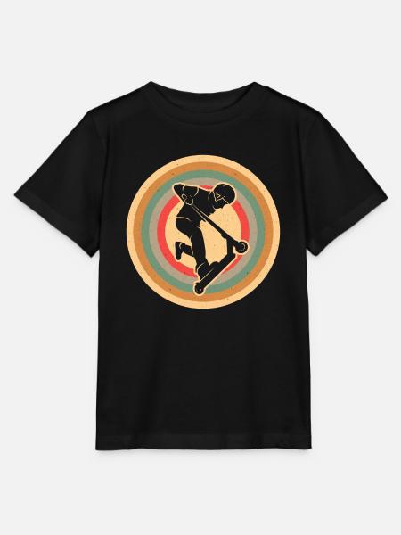 Tretroller Tricks Vintage Jungen Stunt Scooter - Stanley/Stella T-shirt MINI CREATOR til børn - sort