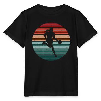 Basketballerin Vintage Mädchen Frauen Basketball - Stanley/Stella Kinder T-Shirt MINI CREATOR  - Schwarz - Vorne - Mikhail (115cm)