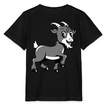 Ziege meckern lächeln - Stanley/Stella Kinder T-Shirt MINI CREATOR  - Schwarz - Vorne - Mikhail (115cm)