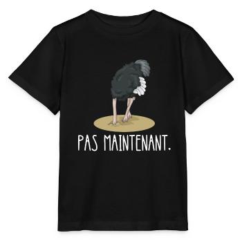 pas maintenant - T-shirt bio MINI CREATOR Stanley/Stella Enfant - noir - Devant - Mikhail (115cm)