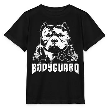 Hunde Bodyguard Weiß - Stanley/Stella Kinder T-Shirt MINI CREATOR  - Schwarz - Vorne - Mikhail (115cm)