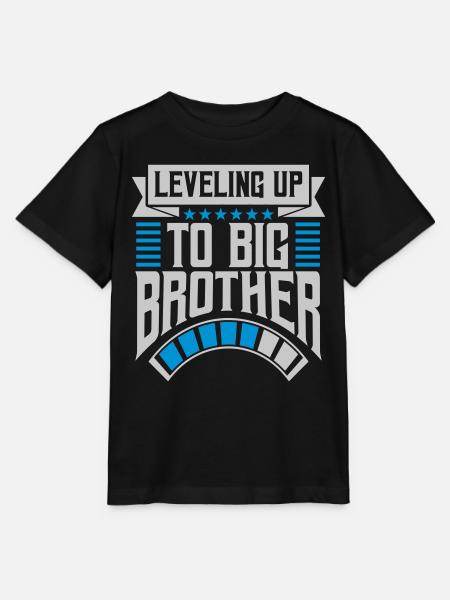 Leveling up big brother - Stanley/Stella Kinder T-Shirt MINI CREATOR - Schwarz