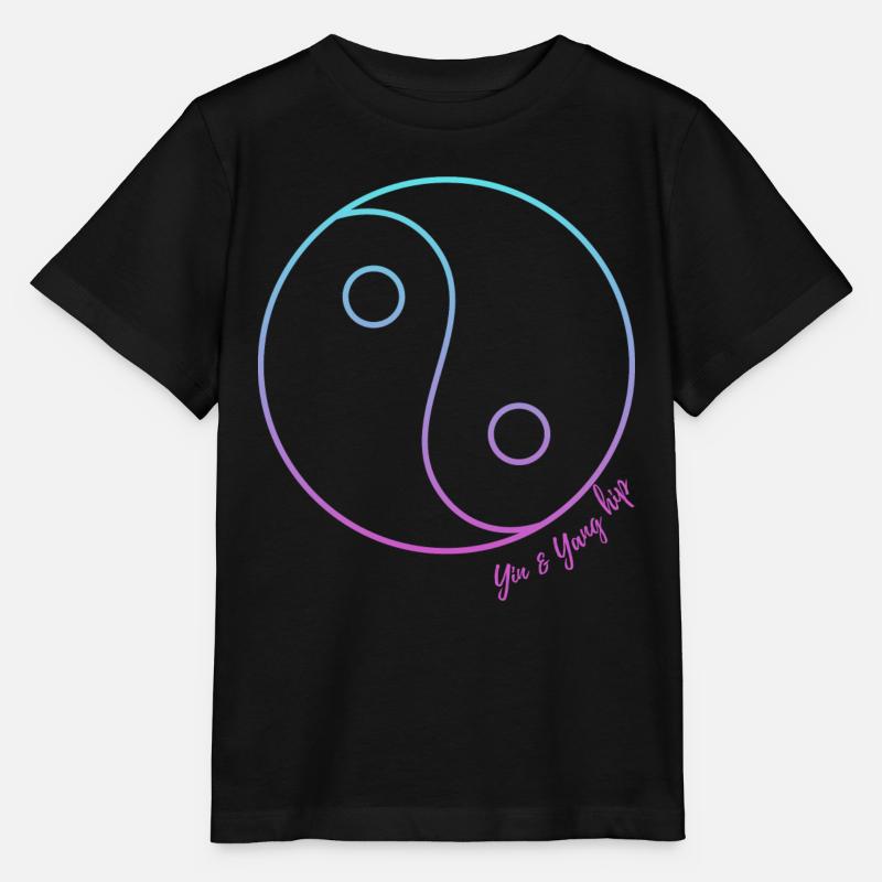 Yin et yang hanche - T-shirt bio MINI CREATOR Stanley/Stella Enfant - noir