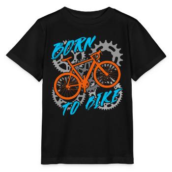 Né pour le cyclisme - T-shirt bio MINI CREATOR Stanley/Stella Enfant - noir - Devant - Mikhail (115cm)