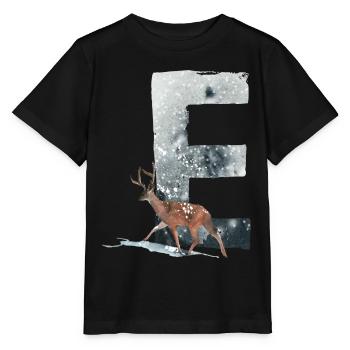 E – caractère décoratif – hiver - T-shirt bio MINI CREATOR Stanley/Stella Enfant - noir - Devant - Mikhail (115cm)