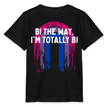 Bi the Way, I'm Totally Bi Bisexual LGBTQ Bi - Stanley/Stella Kinder T-Shirt MINI CREATOR  - Schwarz - Vorne - Mikhail (115cm)