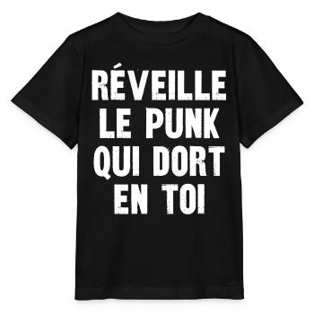 réveille le punk qui dort en toi - T-shirt bio MINI CREATOR Stanley/Stella Enfant - noir - Devant - Mikhail (115cm)