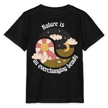 La nature est une beauté en constante évolution que la nature conçoit - T-shirt bio MINI CREATOR Stanley/Stella Enfant - noir - Devant - Mikhail (115cm)