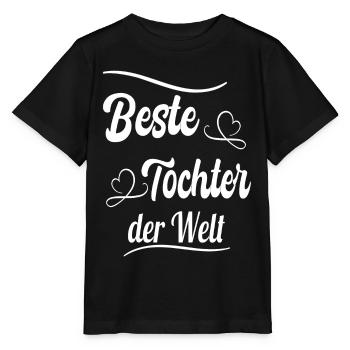 Schönes Motiv | Beste Tochter der Welt - Stanley/Stella Kinder T-Shirt MINI CREATOR  - Schwarz - Vorne - Mikhail (115cm)