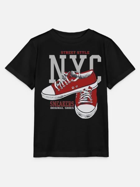 Red Sneakers b - Stanley/Stella Kinder T-Shirt MINI CREATOR - Schwarz