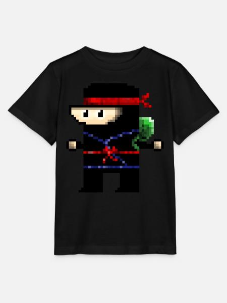 Pixel-Ninja-Krieger - Stanley/Stella Kinder T-Shirt MINI CREATOR - Schwarz