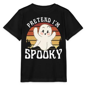 Costume d’Halloween fantôme groovy mignon, faire semblant que je suis - T-shirt bio MINI CREATOR Stanley/Stella Enfant - noir - Devant - Mikhail (115cm)