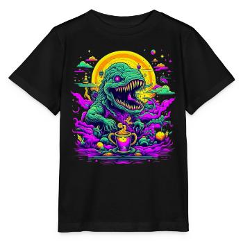 café Rêve - T-shirt bio MINI CREATOR Stanley/Stella Enfant - noir - Devant - Mikhail (115cm)