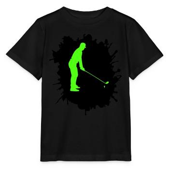golf klecks - Stanley/Stella Kinder T-Shirt MINI CREATOR  - Schwarz - Vorne - Mikhail (115cm)