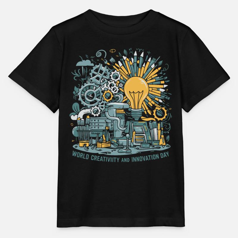 World Creativity and Innovation Day - Stanley/Stella MINI CREATOR Kids’ T-Shirt - black
