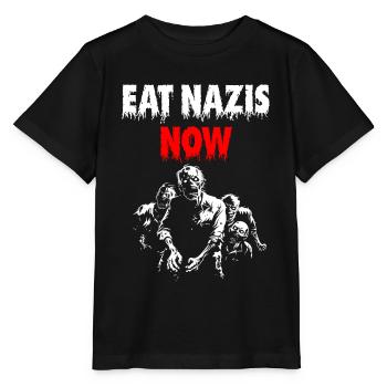 EAT NAZIS NOW - Stanley/Stella MINI CREATOR Kids’ T-Shirt - black - Front - Mikhail (115cm)