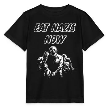 EAT NAZIS NOW - Stanley/Stella MINI CREATOR Kids’ T-Shirt - black - Front - Mikhail (115cm)