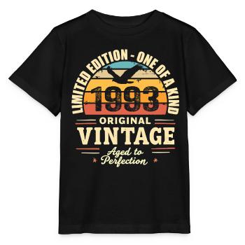 Geburtstagsgeschenk 1993 Jahrgang 1993 Retro 1993 - Stanley/Stella Kinder T-Shirt MINI CREATOR  - Schwarz - Vorne - Mikhail (115cm)