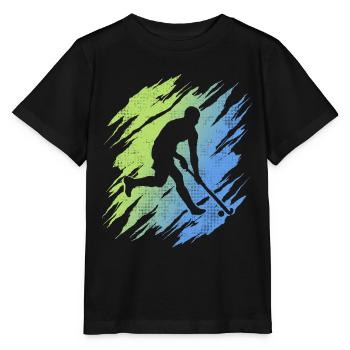 Hockeyspieler Hockey Jungen Kinder Feldhockey - Stanley/Stella Kinder T-Shirt MINI CREATOR  - Schwarz - Vorne - Mikhail (115cm)