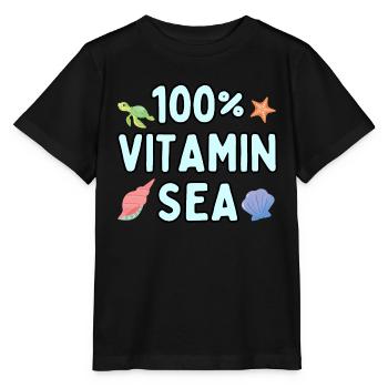 100 Percent Vitamin Sea - Stanley/Stella MINI CREATOR Kids’ T-Shirt - black - Front - Mikhail (115cm)