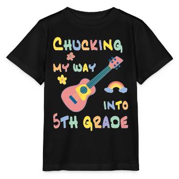 Chucking my way into 5th grade - Stanley/Stella MINI CREATOR Kids’ T-Shirt - black - Front - Mikhail (115cm)