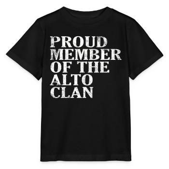Proud Member of the Alto Clan Vintage - Stanley/Stella Kinder T-Shirt MINI CREATOR  - Schwarz - Vorne - Mikhail (115cm)