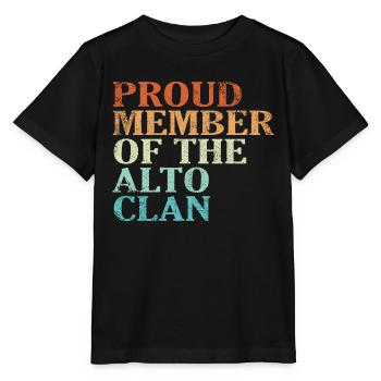 Proud Member of the Alto Clan Vintage - Stanley/Stella Kinder T-Shirt MINI CREATOR  - Schwarz - Vorne - Mikhail (115cm)