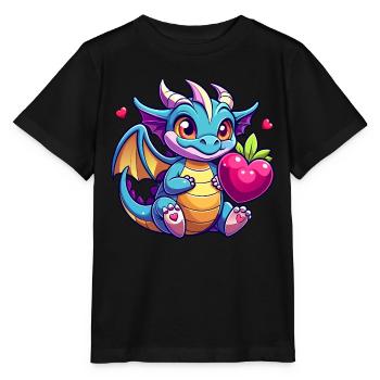Farbenfroher Drache - Stanley/Stella Kinder T-Shirt MINI CREATOR  - Schwarz - Vorne - Mikhail (115cm)