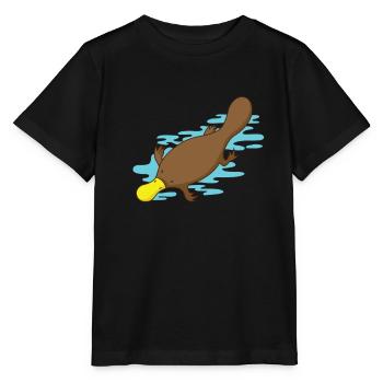 Platypus in the water - Stanley/Stella MINI CREATOR Kids’ T-Shirt - black - Front - Mikhail (115cm)