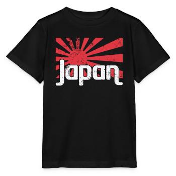 Japon drapeau soleil levant - T-shirt bio MINI CREATOR Stanley/Stella Enfant - noir - Devant - Mikhail (115cm)