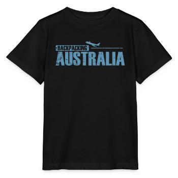 Backbacking Australia Sydney Adventure - Stanley/Stella MINI CREATOR Kids’ T-Shirt - black - Front - Mikhail (115cm)