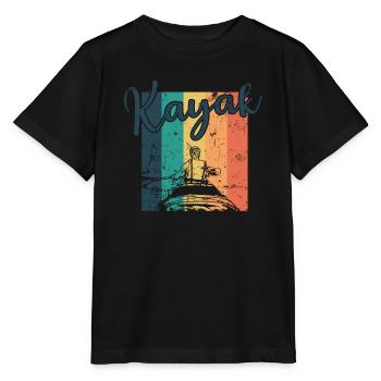 Kayak Kanu Paddelboot Wassersport Kajak - Stanley/Stella Kinder T-Shirt MINI CREATOR  - Schwarz - Vorne - Mikhail (115cm)