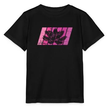 Fleur de lotus Fleur de lotus Plante asiatique - T-shirt bio MINI CREATOR Stanley/Stella Enfant - noir - Devant - Mikhail (115cm)