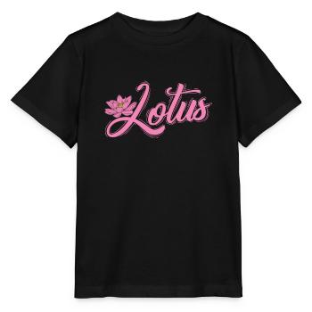Lotus Lotus Flower Plant Flower Garden - Stanley/Stella MINI CREATOR Kids’ T-Shirt - black - Front - Mikhail (115cm)