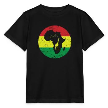 Girafe Contour Afrique Carte du continent - T-shirt bio MINI CREATOR Stanley/Stella Enfant - noir - Devant - Mikhail (115cm)
