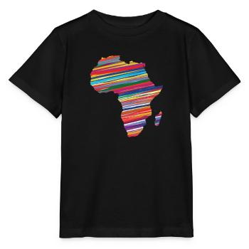 Carte de l’Afrique Pays Coloré Continent - T-shirt bio MINI CREATOR Stanley/Stella Enfant - noir - Devant - Mikhail (115cm)