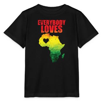 Everybody Loves Kontinent Afrika Karte - Stanley/Stella Kinder T-Shirt MINI CREATOR  - Schwarz - Vorne - Mikhail (115cm)