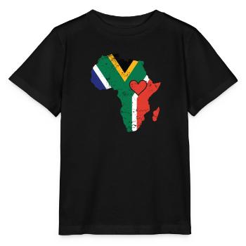 Südafrika Flagge Kontinent Afrika Karte - Stanley/Stella Kinder T-Shirt MINI CREATOR  - Schwarz - Vorne - Mikhail (115cm)
