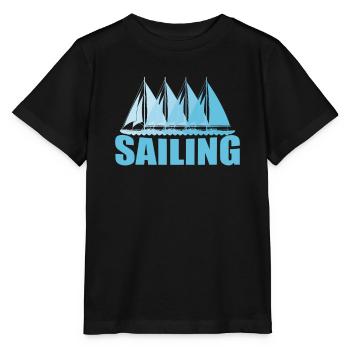Voilier Voilier Sports Nautiques Vent - T-shirt bio MINI CREATOR Stanley/Stella Enfant - noir - Devant - Mikhail (115cm)