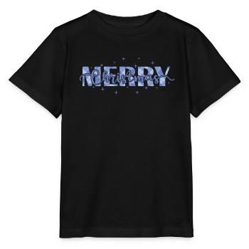 Merry Christmas Holiday Christmas - Stanley/Stella MINI CREATOR Kids’ T-Shirt - black - Front - Mikhail (115cm)