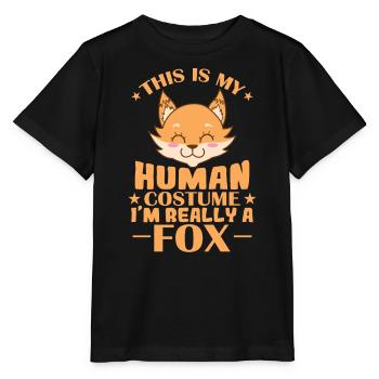 This is my Human Costume I'm really a Fox - Stanley/Stella MINI CREATOR Kids’ T-Shirt - black - Front - Mikhail (115cm)